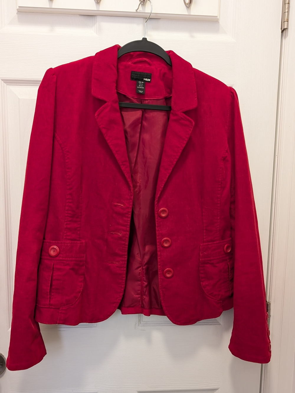 H&M Bright Red Women's Blazer Jacket